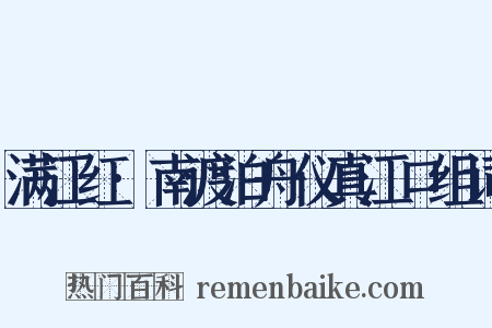 满江红·南渡泊舟仪真江口组词是什么意思的图片